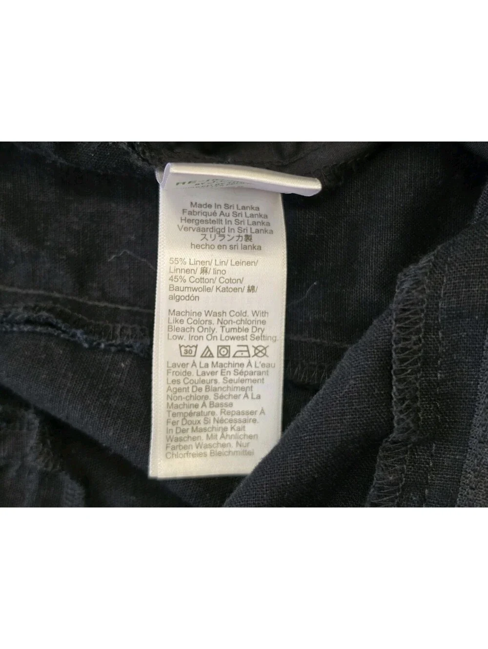 J Crew Womens Black Wide Leg Linen Blend Pants Size 12 Office Coastal Quiet Luxe